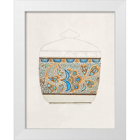 Design for a Noritake Sugar Bowl IV White Modern Wood Framed Art Print by Noritake Designs