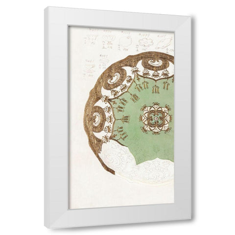 Design for a Noritake Plate VII White Modern Wood Framed Art Print by Noritake Designs