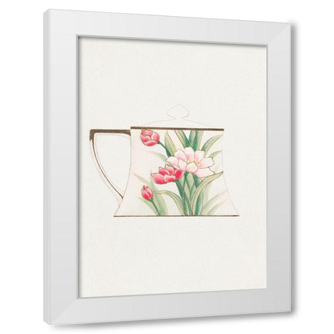 Design for a Noritake Sugar Bowl VII White Modern Wood Framed Art Print by Noritake Designs