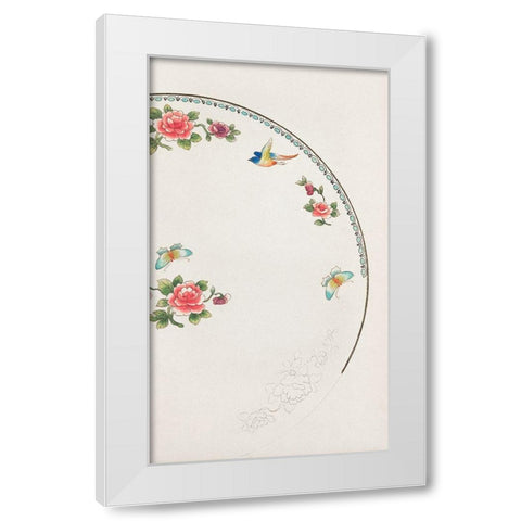 Design for a Noritake Plate XI White Modern Wood Framed Art Print by Noritake Designs