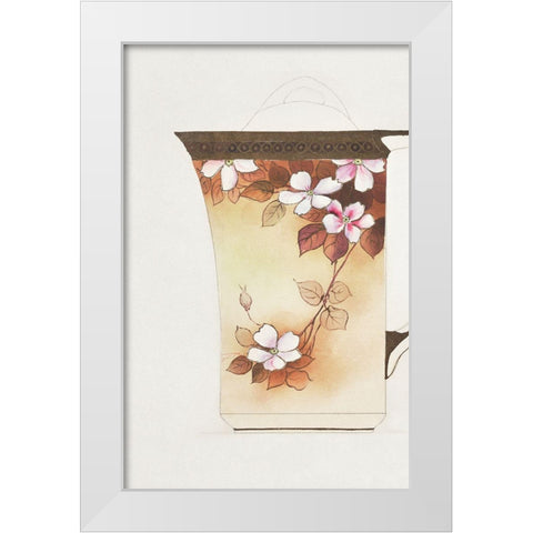 Design for a Noritake Pitcher I White Modern Wood Framed Art Print by Noritake Designs