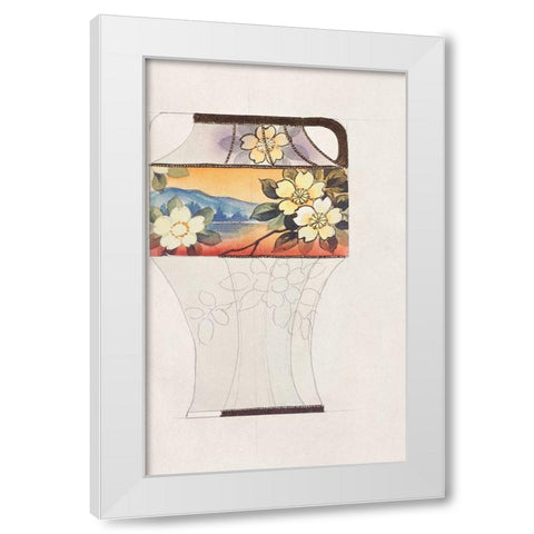 Design for a Noritake Vase IV White Modern Wood Framed Art Print by Noritake Designs