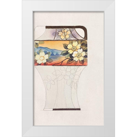 Design for a Noritake Vase IV White Modern Wood Framed Art Print by Noritake Designs