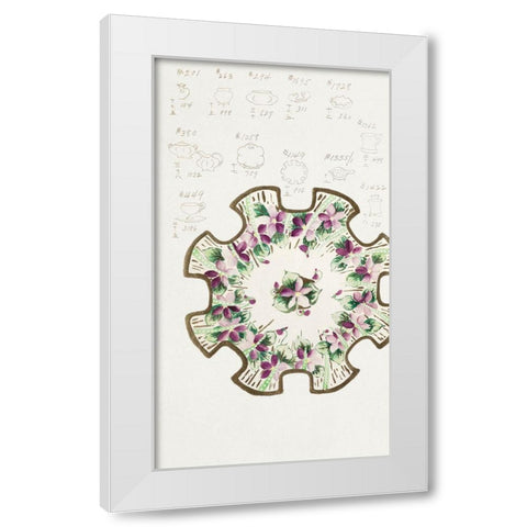 Design for a Noritake Plate XVI White Modern Wood Framed Art Print by Noritake Designs