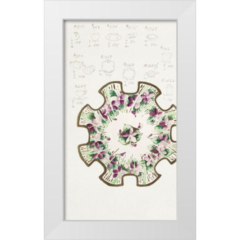 Design for a Noritake Plate XVI White Modern Wood Framed Art Print by Noritake Designs