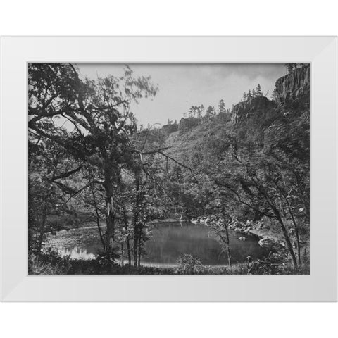 Apache Lake-Sierra Blanca Range-Arizona White Modern Wood Framed Art Print by OSullivan, Timothy H
