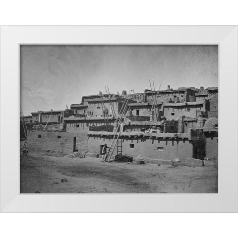 Zuni Pueblo-New Mexico White Modern Wood Framed Art Print by OSullivan, Timothy H