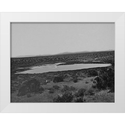Soda Lake-Ragtown-Nevada White Modern Wood Framed Art Print by OSullivan, Timothy H
