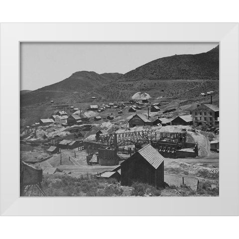 Gold Hill-Nevada White Modern Wood Framed Art Print by OSullivan, Timothy H