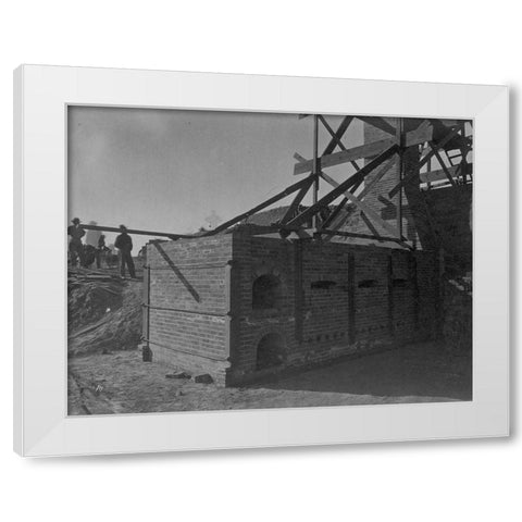 Furnace-Oreana-Nevada White Modern Wood Framed Art Print by OSullivan, Timothy H