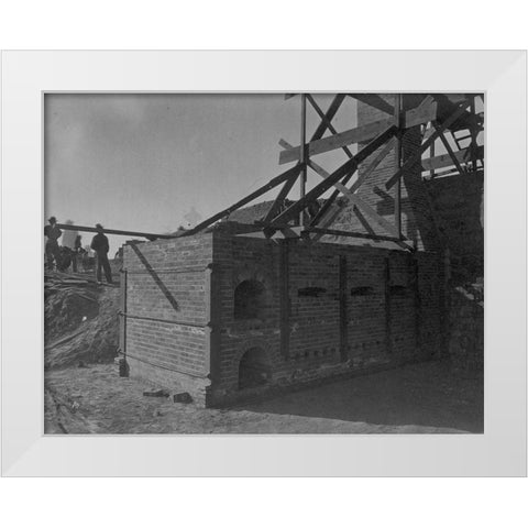 Furnace-Oreana-Nevada White Modern Wood Framed Art Print by OSullivan, Timothy H