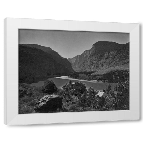 The gate of Lodore White Modern Wood Framed Art Print by OSullivan, Timothy H