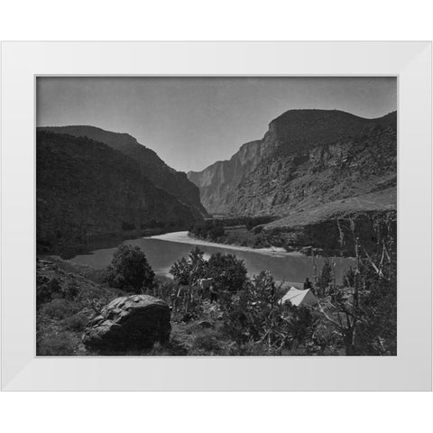 The gate of Lodore White Modern Wood Framed Art Print by OSullivan, Timothy H