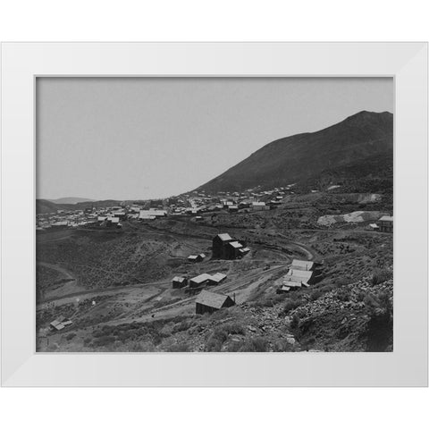 Virginia City-Nevada White Modern Wood Framed Art Print by OSullivan, Timothy H