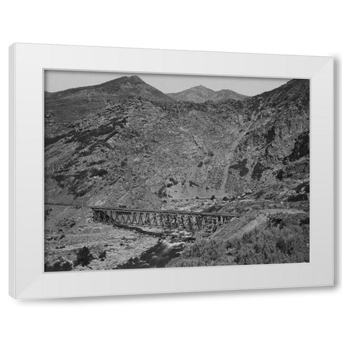 Devils Gate Bridge White Modern Wood Framed Art Print by OSullivan, Timothy H