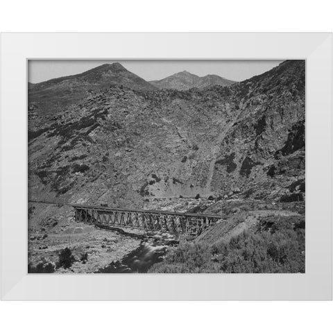 Devils Gate Bridge White Modern Wood Framed Art Print by OSullivan, Timothy H