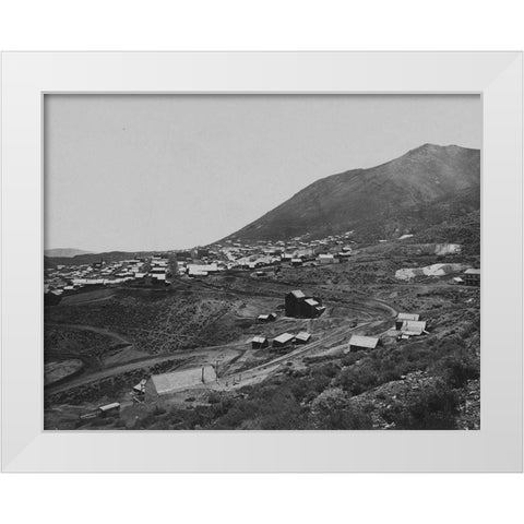 Virginia City-Nevada White Modern Wood Framed Art Print by OSullivan, Timothy H