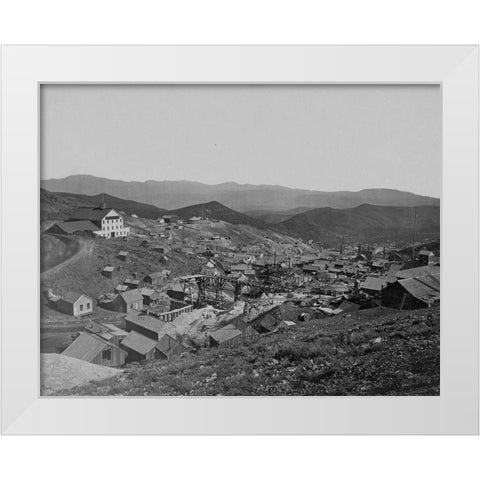 Gold Hill-Nevada White Modern Wood Framed Art Print by OSullivan, Timothy H