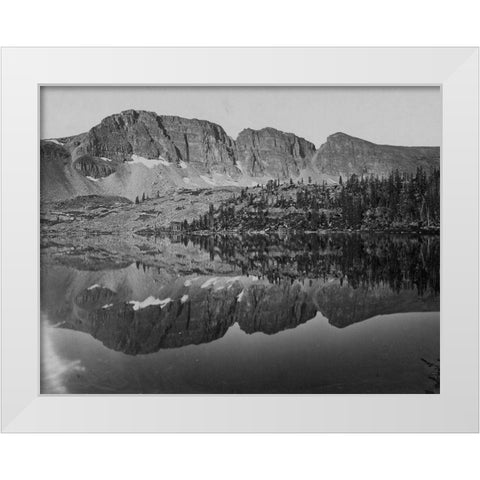 Lake Lall-Uinta Mountains-Utah White Modern Wood Framed Art Print by OSullivan, Timothy H