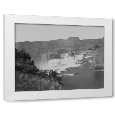 Shoshone Falls-Idaho White Modern Wood Framed Art Print by OSullivan, Timothy H
