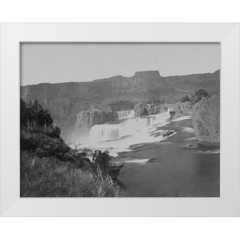Shoshone Falls-Idaho White Modern Wood Framed Art Print by OSullivan, Timothy H