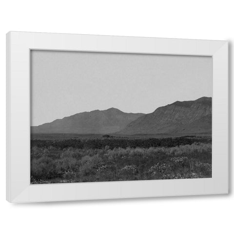 Wahsatch Mountains from Ogden-Utah White Modern Wood Framed Art Print by OSullivan, Timothy H