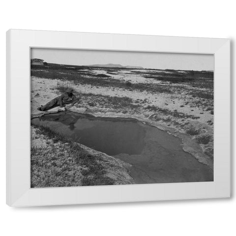 Hot Spring-Ruby Valley-Nevada White Modern Wood Framed Art Print by OSullivan, Timothy H