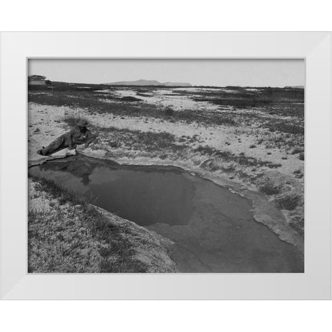 Hot Spring-Ruby Valley-Nevada White Modern Wood Framed Art Print by OSullivan, Timothy H