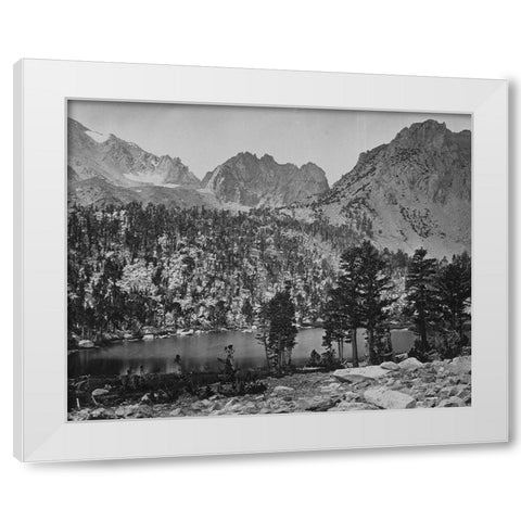 Alpine Lake-in the Sierra Nevada-California White Modern Wood Framed Art Print by OSullivan, Timothy H