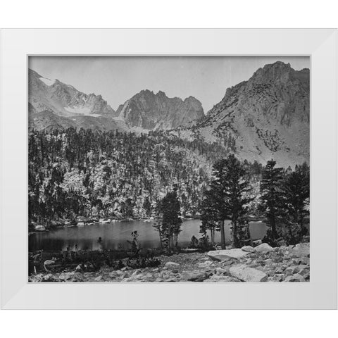 Alpine Lake-in the Sierra Nevada-California White Modern Wood Framed Art Print by OSullivan, Timothy H