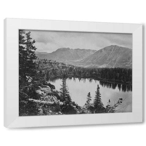 Lake Lall-Uinta Mountains-Utah White Modern Wood Framed Art Print by OSullivan, Timothy H