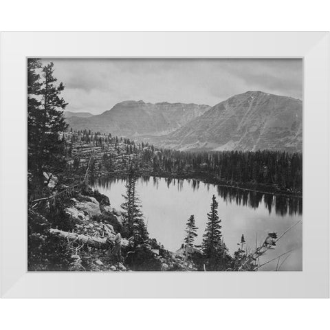 Lake Lall-Uinta Mountains-Utah White Modern Wood Framed Art Print by OSullivan, Timothy H
