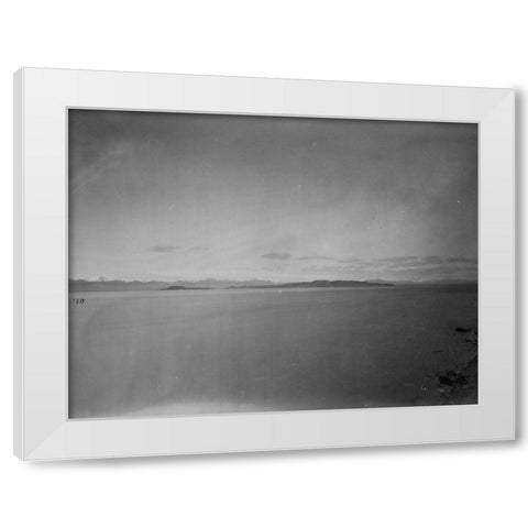 Volcanic islands in Mono Lake-California White Modern Wood Framed Art Print by OSullivan, Timothy H