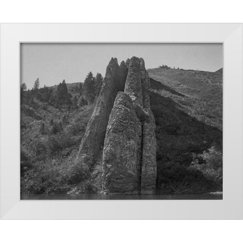 Devils Slide-Utah White Modern Wood Framed Art Print by OSullivan, Timothy H