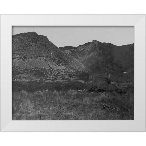 Wahsatch near Ogden-Utah White Modern Wood Framed Art Print by OSullivan, Timothy H