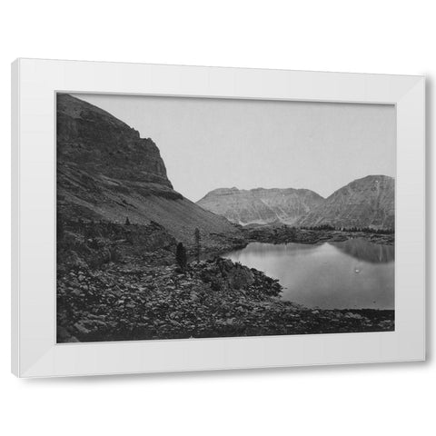 Lake Jan-Uinta Mountains-Utah White Modern Wood Framed Art Print by OSullivan, Timothy H