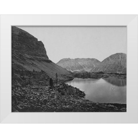 Lake Jan-Uinta Mountains-Utah White Modern Wood Framed Art Print by OSullivan, Timothy H