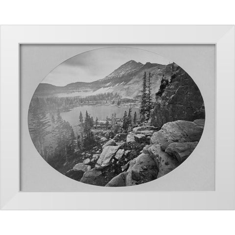Lake Lall-Uinta Mountains-Utah White Modern Wood Framed Art Print by OSullivan, Timothy H