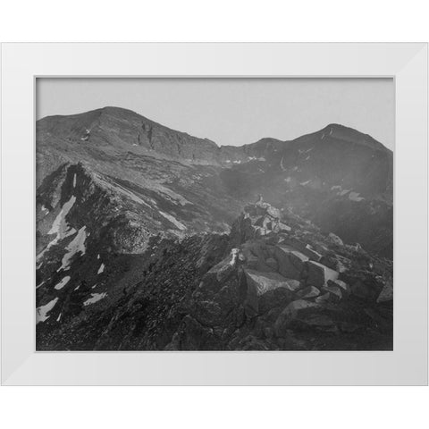 In the Humboldt Mountains-Nevada White Modern Wood Framed Art Print by OSullivan, Timothy H