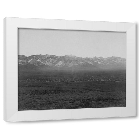 Salt Lake City and Wahsatch Mountains-Utah White Modern Wood Framed Art Print by OSullivan, Timothy H