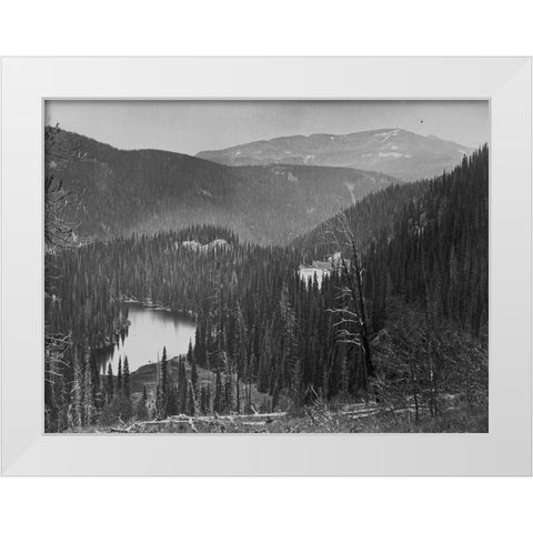 Lost lakes near Meigs Peak-Colorado White Modern Wood Framed Art Print by OSullivan, Timothy H