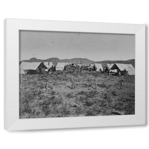 Survey Camp-Salt Lake City-Utah White Modern Wood Framed Art Print by OSullivan, Timothy H