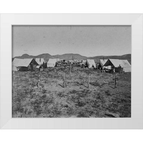 Survey Camp-Salt Lake City-Utah White Modern Wood Framed Art Print by OSullivan, Timothy H