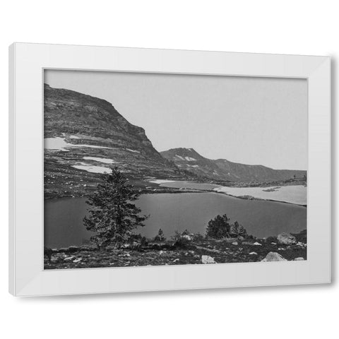 Upland Lake-Humboldt Mountains-Nevada White Modern Wood Framed Art Print by OSullivan, Timothy H