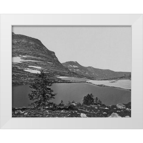 Upland Lake-Humboldt Mountains-Nevada White Modern Wood Framed Art Print by OSullivan, Timothy H