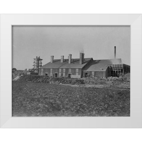Smelting works-Oreana-Nevada White Modern Wood Framed Art Print by OSullivan, Timothy H