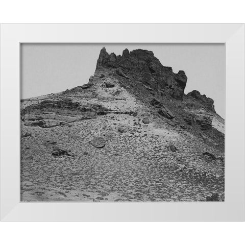 Buttes near Green River City-Wyoming White Modern Wood Framed Art Print by OSullivan, Timothy H