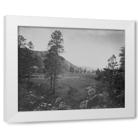Cooleys Park-Sierra Blanca Range-Arizona White Modern Wood Framed Art Print by OSullivan, Timothy H