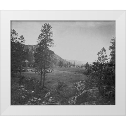 Cooleys Park-Sierra Blanca Range-Arizona White Modern Wood Framed Art Print by OSullivan, Timothy H