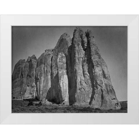 South side of Inscription Rock-New Mexico White Modern Wood Framed Art Print by OSullivan, Timothy H